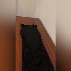 Sleeveless black silk dress, size small.